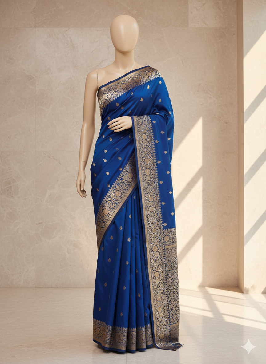 Open Border Banarasi Silk (With Blouse Piece)